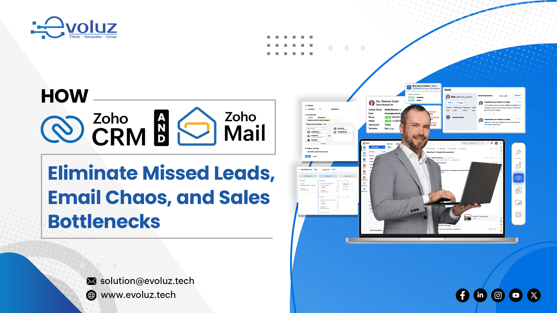 How Zoho CRM and Zoho Mail Eliminate Missed Leads, Email Chaos, and Sales Bottlenecks